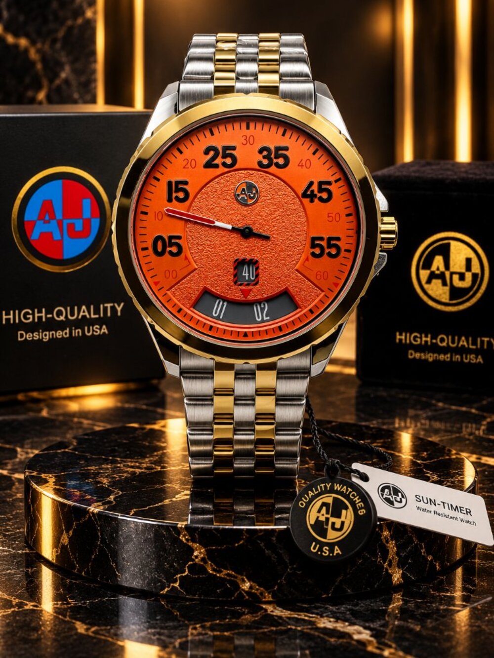 This is a AJ Accessories Sun-Timer wristwatch